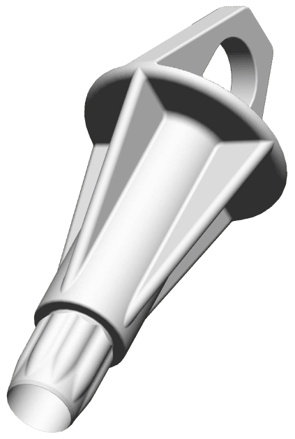 Nylon Threaded ½” Insert 3D Model