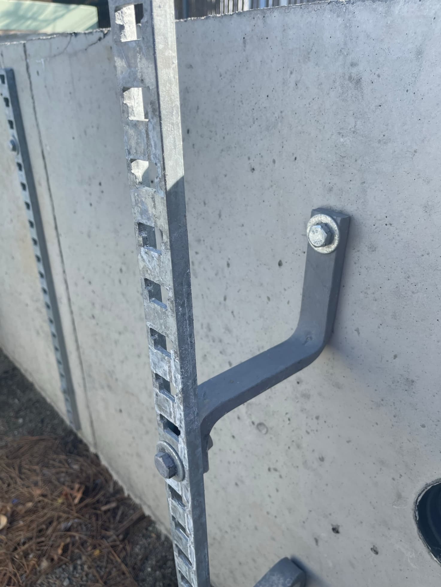 Bell Utility Insert placed in a concrete structure